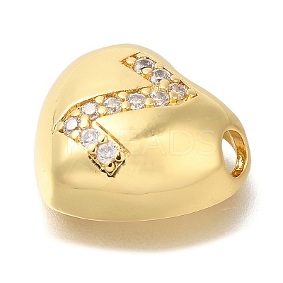 Rack Plating Brass Micro Pave Cubic Zirconia Pendants KK-I722-04G-Z-1