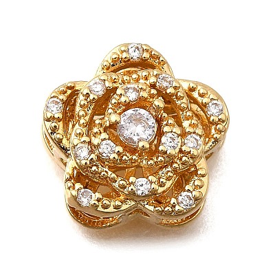 Brass Pave Cubic Zirconia Multi-strand Links KK-F913-10G-03-1
