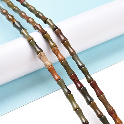 Natural Picasso Stone/Picasso Jasper Beads Strands G-P475-04-1