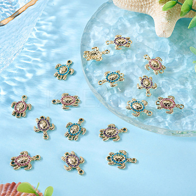 16Pcs Alloy Rhinestone Connector Charms ALRI-TA0001-38-1