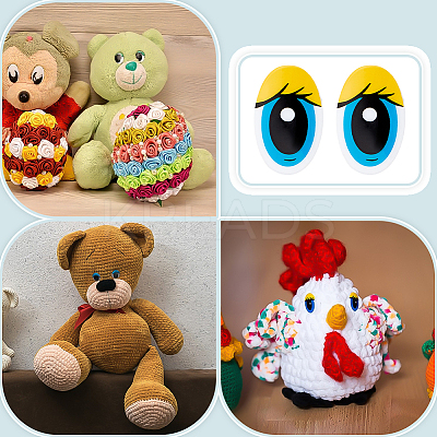 120 Sets 6 Styles Plastic Doll Craft Eyes DOLL-PH0001-53-1