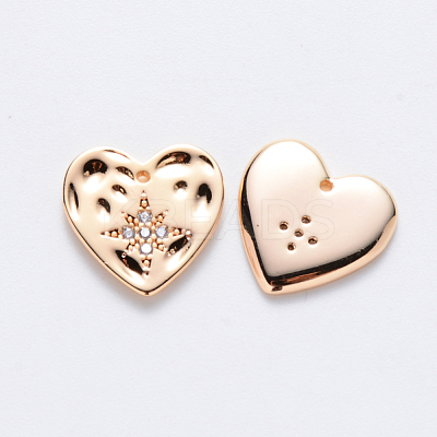 Brass Micro Pave Cubic Zirconia Charms KK-T049-044G-NF-1