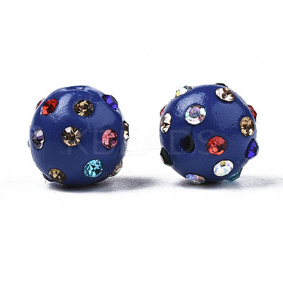 Polymer Clay Rhinestone Beads RB-T017-31A-A-1
