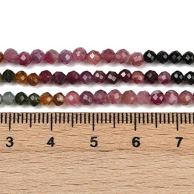 Natural Multicolor Tourmaline Beads Strands G-S388-A01-3mm-1