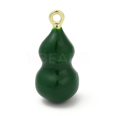 Gourd Brass Enamel Pendants KK-G526-20G-1