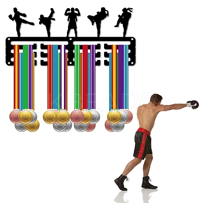 Sports Theme Iron Medal Hanger Holder Display Wall Rack ODIS-WH0055-171-1