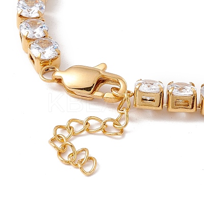 Classic Cubic Zirconia Tennis Bracelet BJEW-G639-01B-G-1