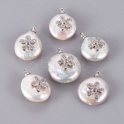 Natural Cultured Freshwater Pearl Pendants PEAR-F008-47P-1