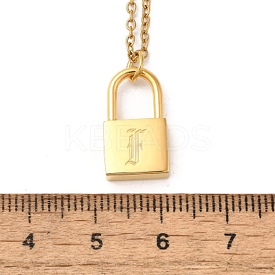304 Stainless Steel Rolo Chain Pendant Necklaces NJEW-S444-01G-06-1