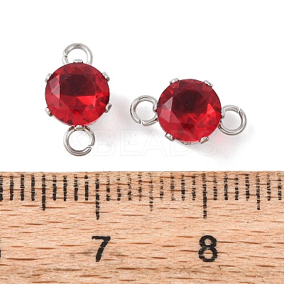 304 Stainless Steel Micro Pave Cubic Zirconia Connector Charms X-STAS-H240-50P-03-1