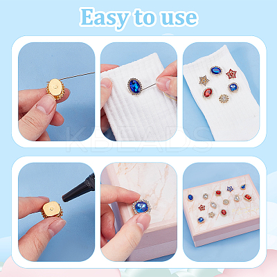 3 Bags 3 Colors Teardrop/Heart/Star Sew on Rhinestones GACR-AR0001-04-1