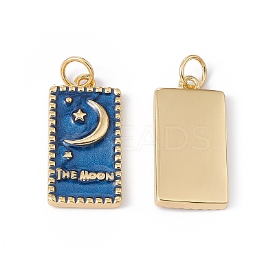 Rack Plating Brass Enamel Pendants KK-B060-01G-1