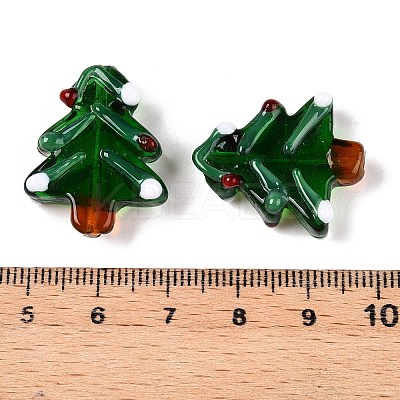 Christmas Themed Handmade Lampwork Beads XMAS-PW0001-201F-1