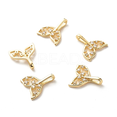 Eco-Friendly Brass Clear Micro Pave Cubic Zirconia Pendants X-KK-G405-02G-RS-1