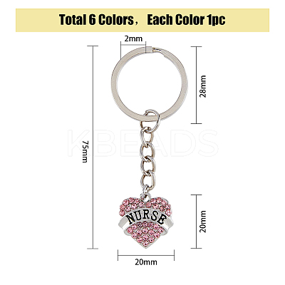 6Pcs Nurse Theme Keychain KEYC-PH01457-1