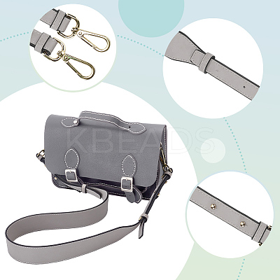 Adjustable Cowhide Leather Bag Handles FIND-WH0290-05G-02-1