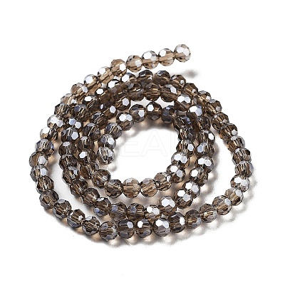 Electroplate Transparent Glass Beads Strands X-EGLA-A035-T4mm-A16-1