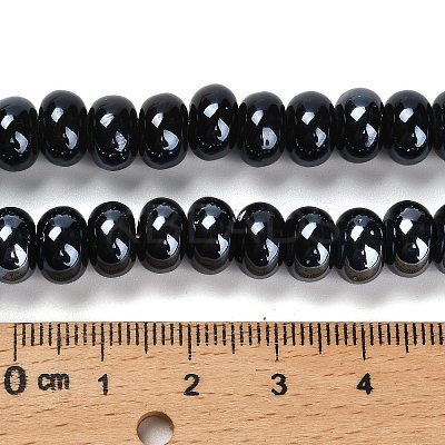 Glazed Porcelain Rondelle Beads PORC-Q001-01H-1