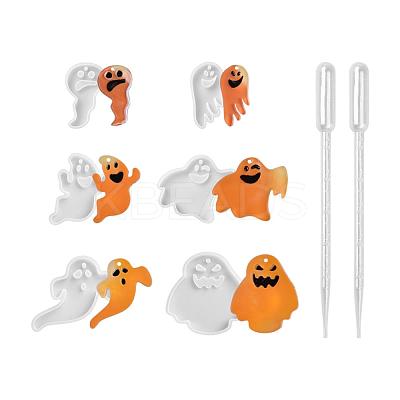 Halloween DIY Ghost Pendant Silicone Statue Molds DIY-LS0001-15-1