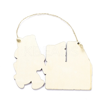 Independence Day Density Board Wooden Wall Ornament Doorplate Pendants HJEW-C004-07-1