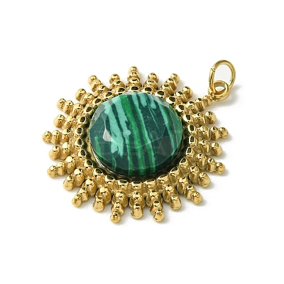 Faceted Synthetic Malachite Pendants FIND-Z028-38D-1