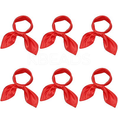 6Pcs Detachable Satin Lady's Scarf AJEW-CN0004-92B-1