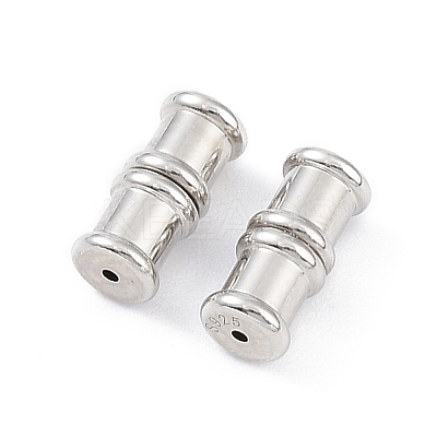 Anti-Tarnish Rhodium Plated 925 Sterling Silver Screw Clasps STER-K173-06P-1