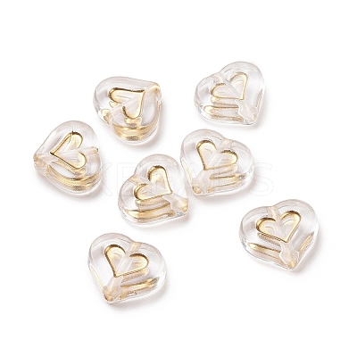 Transparent Plating Acrylic Beads LS-OACR-C013-19-1