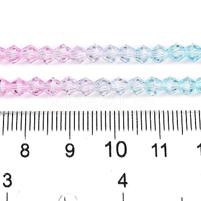 Gradient Color Baking Paint Glass Bead Strands X1-DGLA-A039-T2mm-A05-1