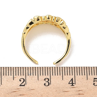 Brass Cuff Rings for Women RJEW-Z111-02G-1