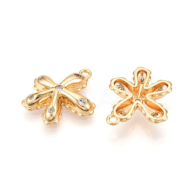 Brass Micro Pave Cubic Zirconia Pendants KK-N262-113B-G-1