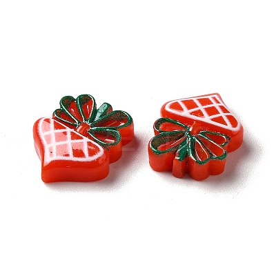 Christmas Opaque Resin Cabochons RESI-K019-32-1