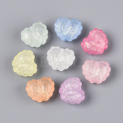 Luminous Frosted Transparent Acrylic Beads TACR-T029-25M-1