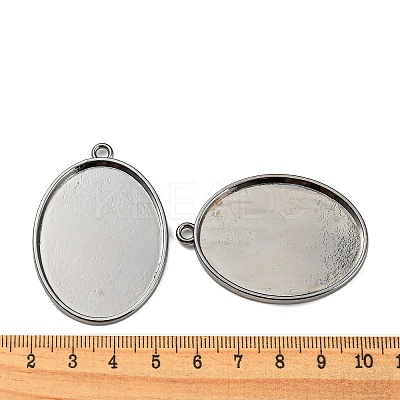 Tibetan Style Alloy Oval Tray Pendant Cabochon Settings LS-TIBEP-A19948-B-LF-1