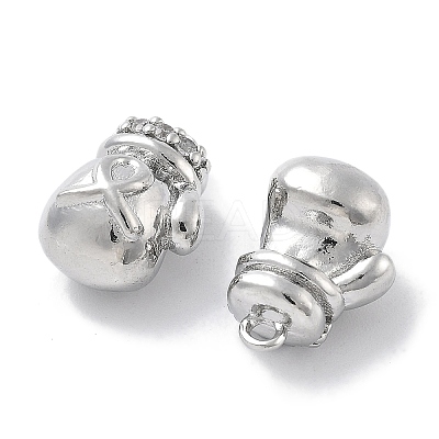 Brass Micro Pave Cubic Zirconia Charms KK-M102-55P-1