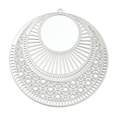 Non-Tarnish 304 Stainless Steel Filigree Pendants LS-STAS-K257-03P-1