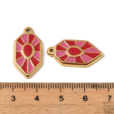 304 Stainless Steel Enamel Pendants STAS-I371-20G-01-1