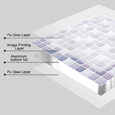 PET Self-Adhesive Mark Crystal Pattern Paper DIY-WH0223-11B-1