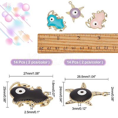 Alloy Enamel Pendants ENAM-AR0001-02-NR-1
