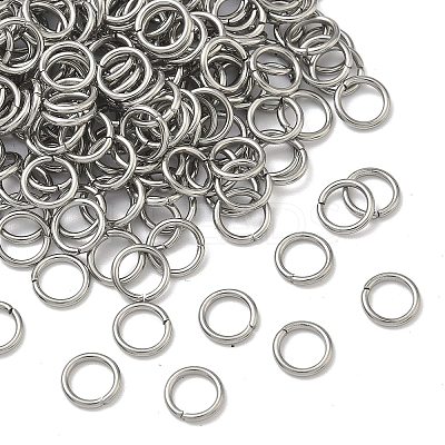Tarnish Resistant 304 Stainless Steel Open Jump Rings X-STAS-Q186-02-7x1mm-1