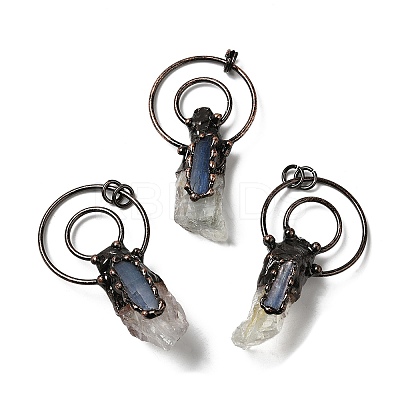 Natural Kyanite & Green Quartz Big Pendants G-G019-08R-01-1