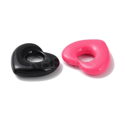 Spray Painted Alloy European Beads PALLOY-M215-02-1