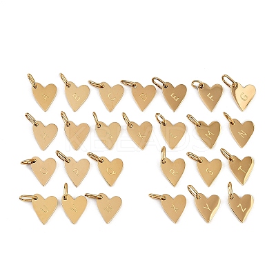 26Pcs 304 Stainless Steel Charms STAS-L291-01G-1