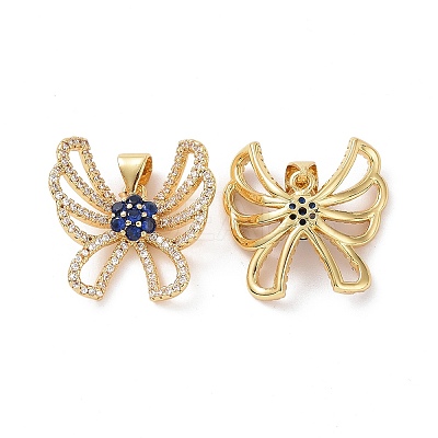 Brass Micro Pave Cubic Zirconia Pendants ZIRC-I063-43G-01-1