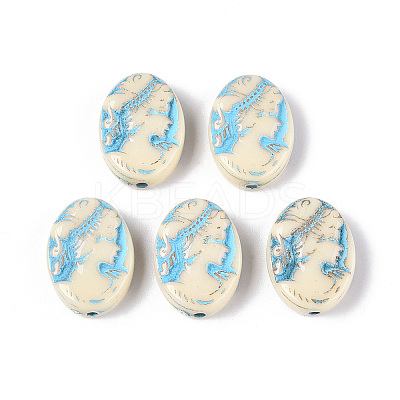 Painted Opaque Acrylic Beads OACR-T029-02N-1