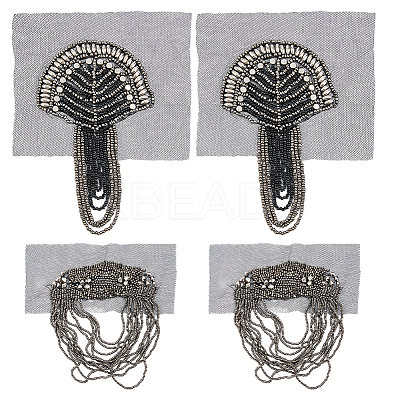4Pcs 2 Styles Iron Fashion Tassel Epaulette FIND-FH0008-09-1