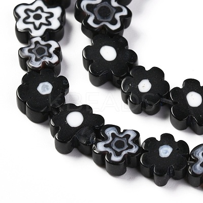 Handmade Millefiori Glass Bead Strands LAMP-J035-8mm-01-1