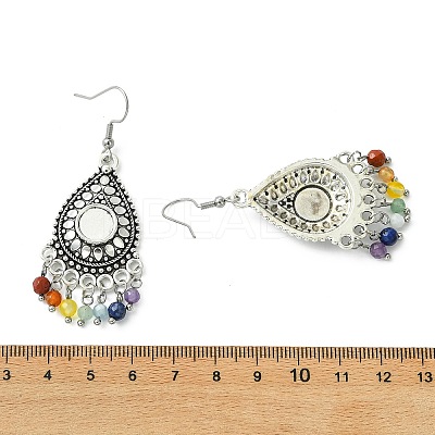 Gemstone Tassel Chandelier Earrings EJEW-JE07176-02-1