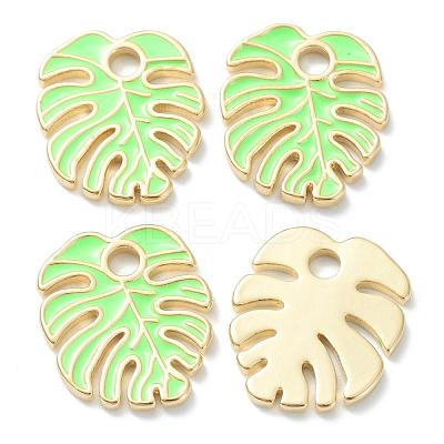 Brass Enamel Pendants KK-A153-07G-D-1