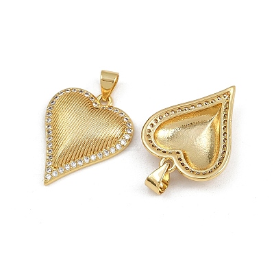 Brass Micro Pave Cubic Zirconia Pendants ZIRC-I367-07G-16-1